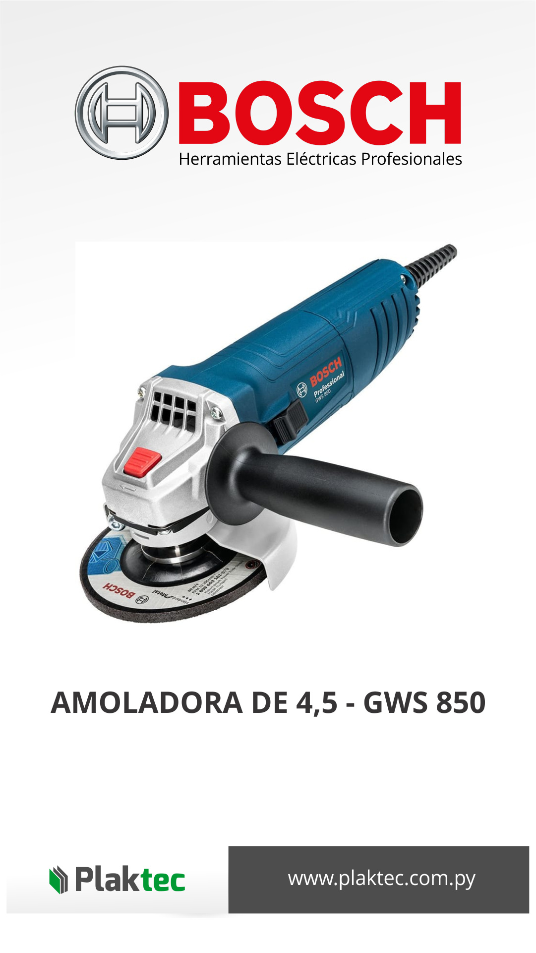 GWS 850 Amoladora  Bosch Professional